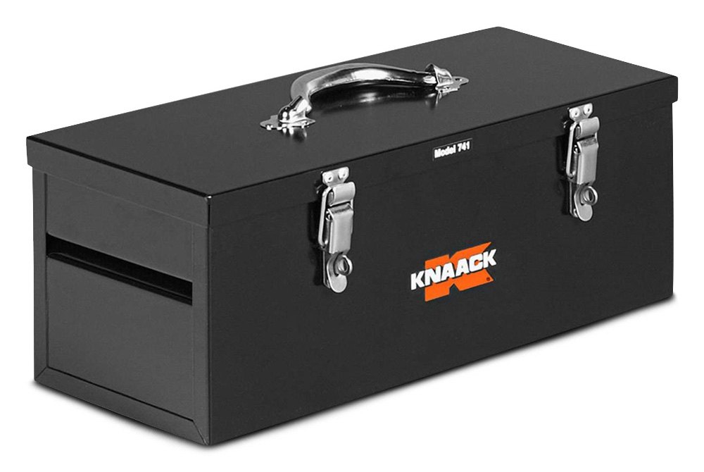 Knaack 741 20" .75 Cu Ft Black Powder-Coat Finish Hand Tool Box w/Removable Tray 