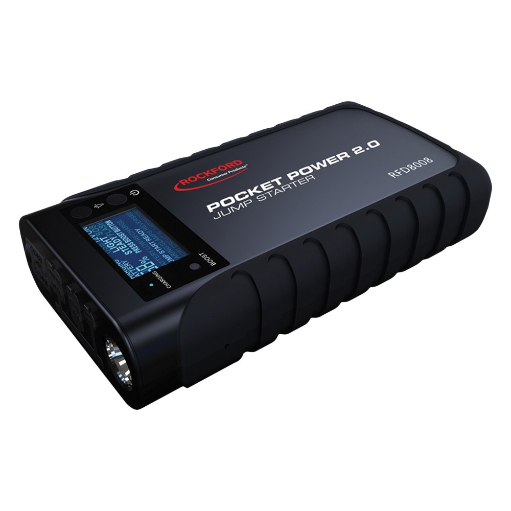 Rockford® CED8008 Mini™ Compact Battery Jump Starter and Power Bank